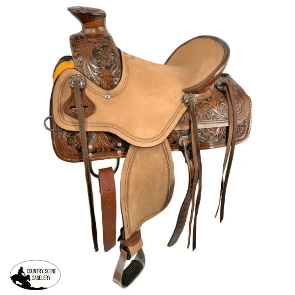 13" Medium Oil Wade Style Economy Roping  style Saddle.