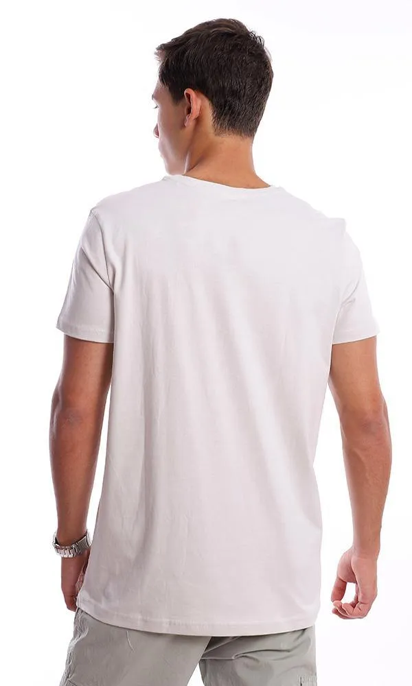 95758 "Killer" Short Sleeves Off-White Slip On Tee