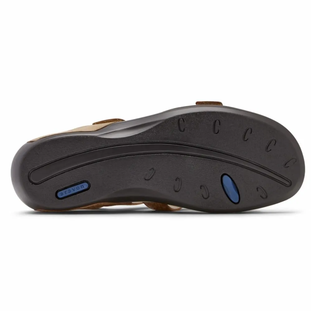 Aravon POWER COMFORT SANDALS STRAP SANDAL TAN MULTI