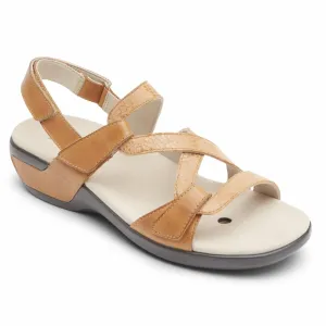 Aravon POWER COMFORT SANDALS STRAP SANDAL TAN MULTI