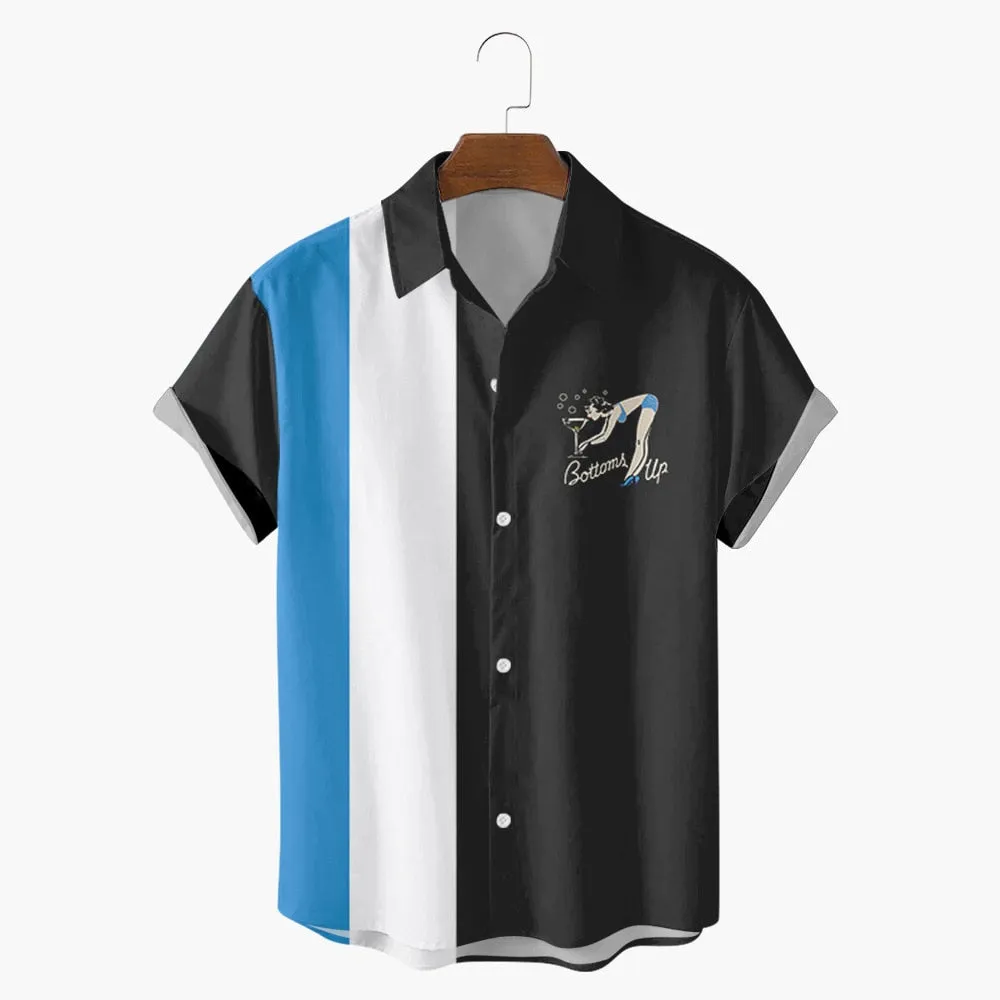 Ashore Shop Men's Striped Shirts Hawaiian Style Spider 3D Printing Summer Cool Fashion Single Breasted Shirts Oversized Casual