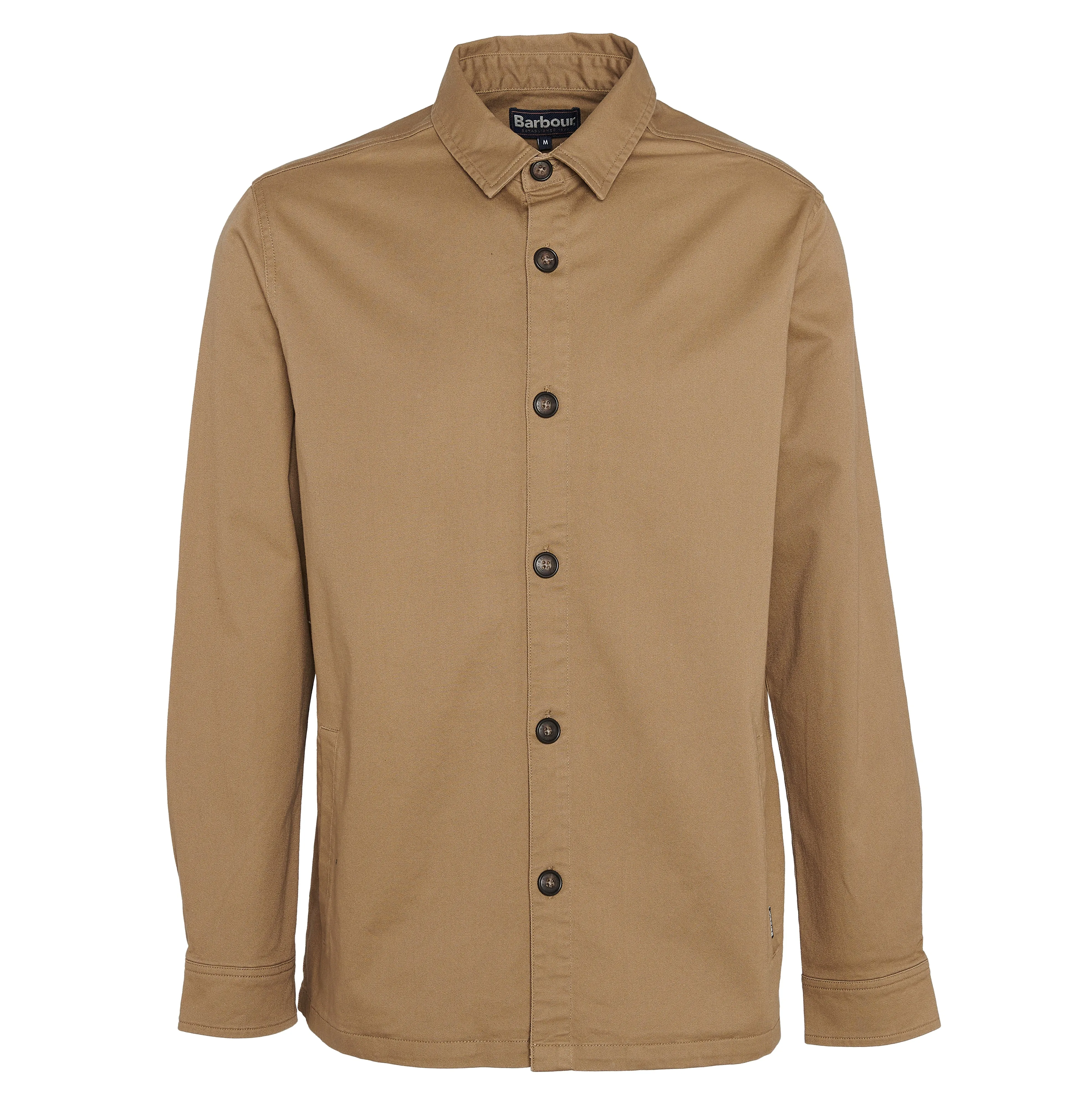 Barbour Mens Overshirt Ruxton Tailored Stretch Twill Stone