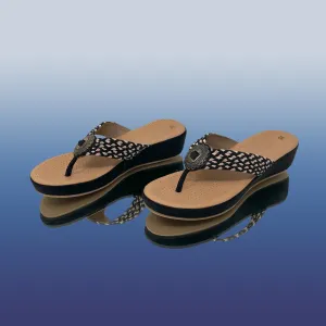 Black woven cord platforms