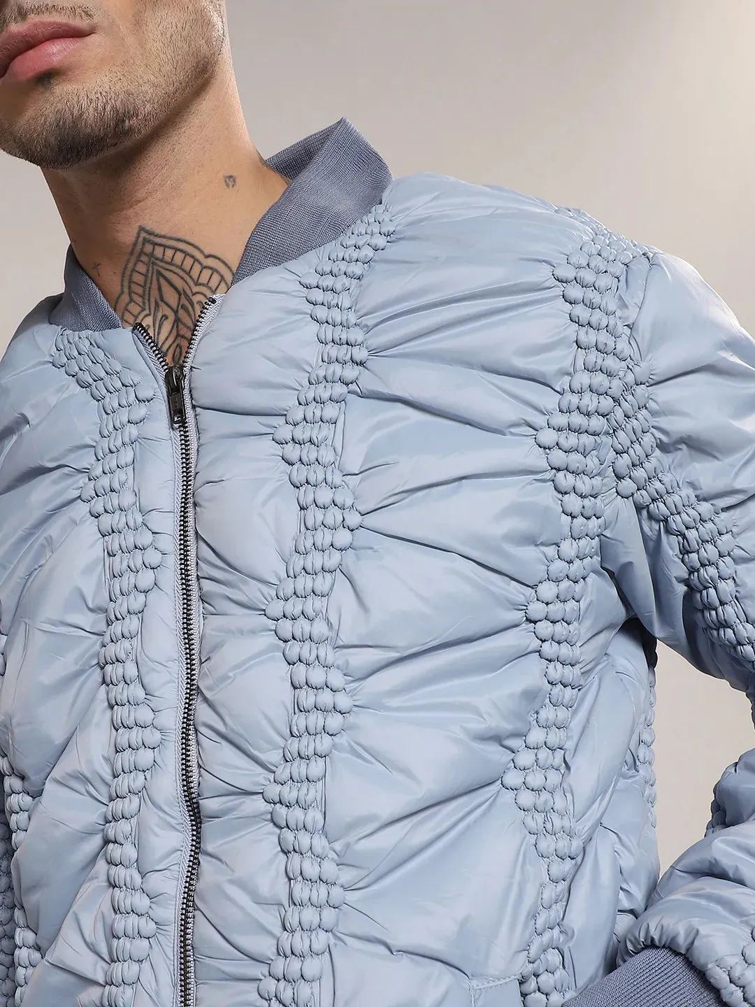 Braided Crease Puffer Jacket
