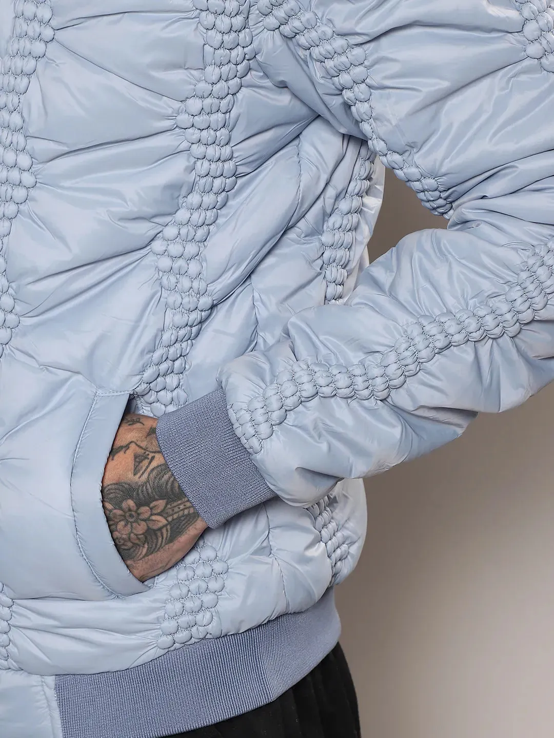Braided Crease Puffer Jacket