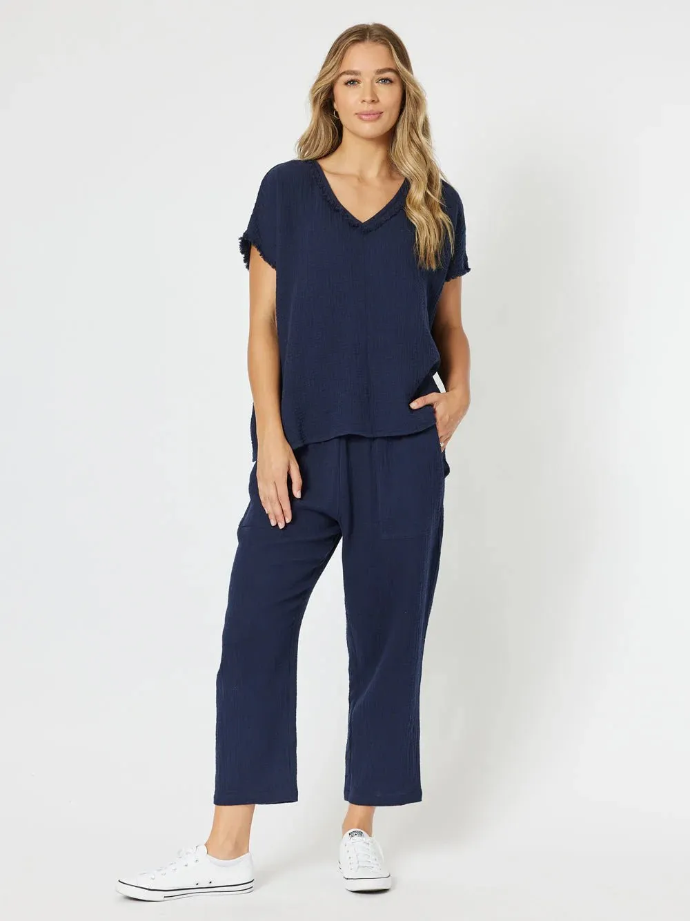 Byron Cotton V-Neck Top