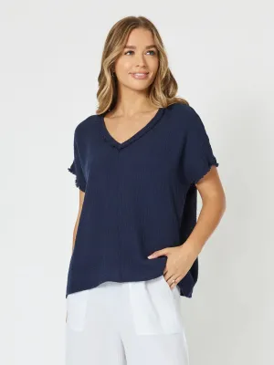 Byron Cotton V-Neck Top