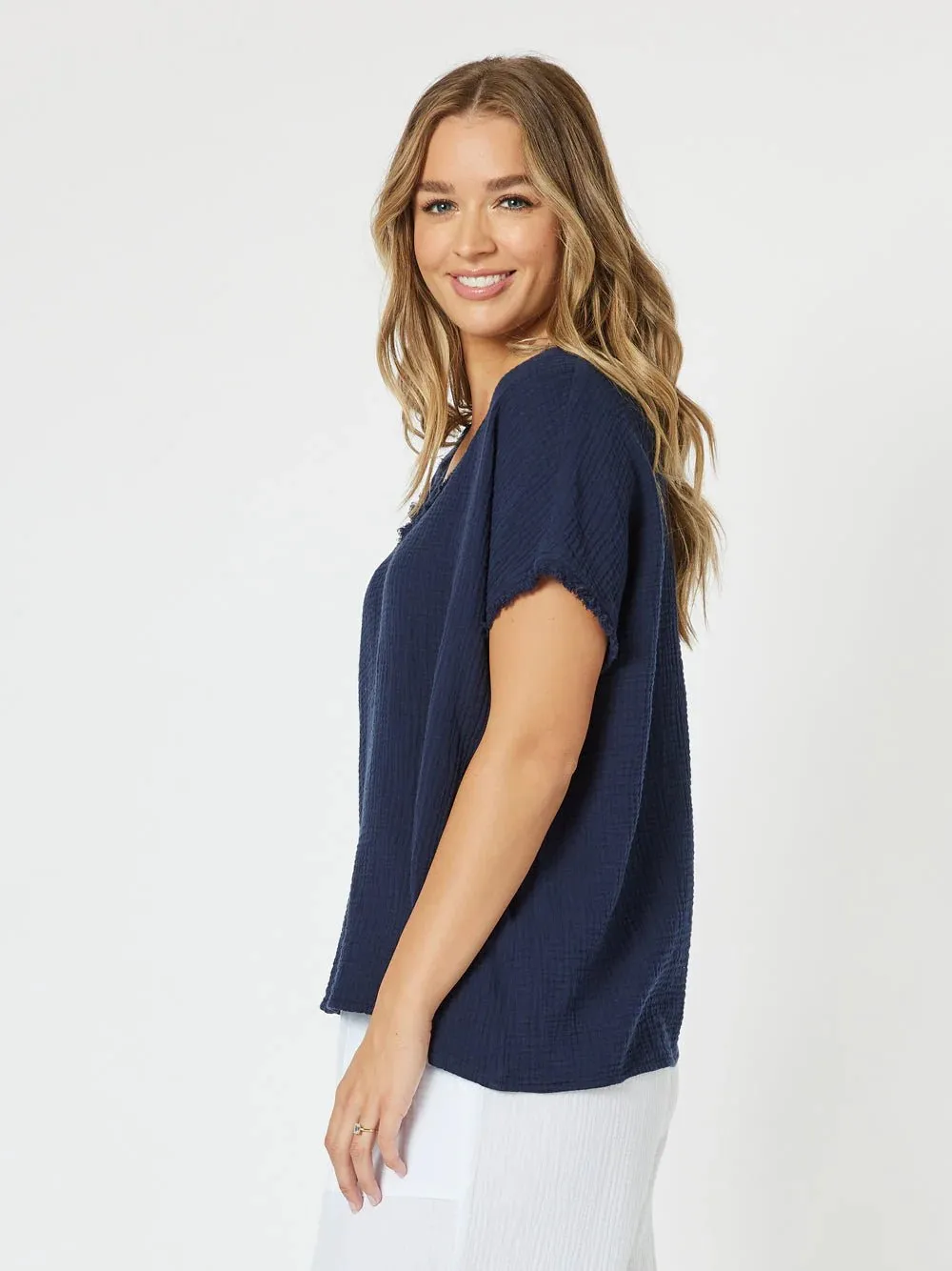 Byron Cotton V-Neck Top