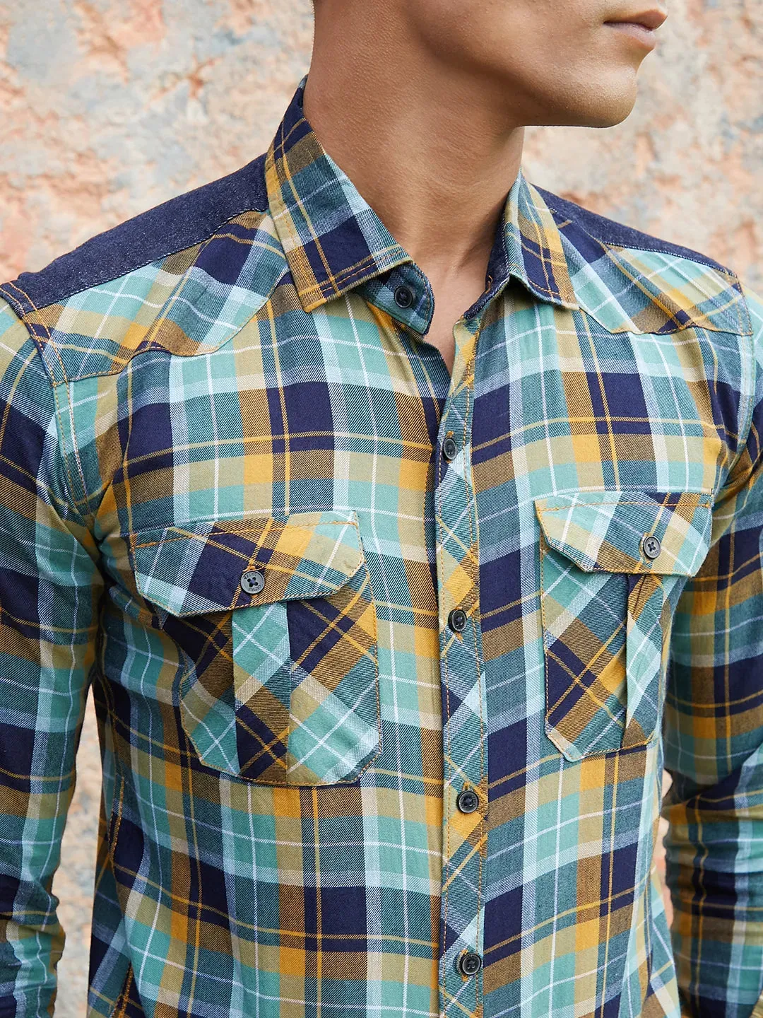 Cargo Tartan Plaid Shirt