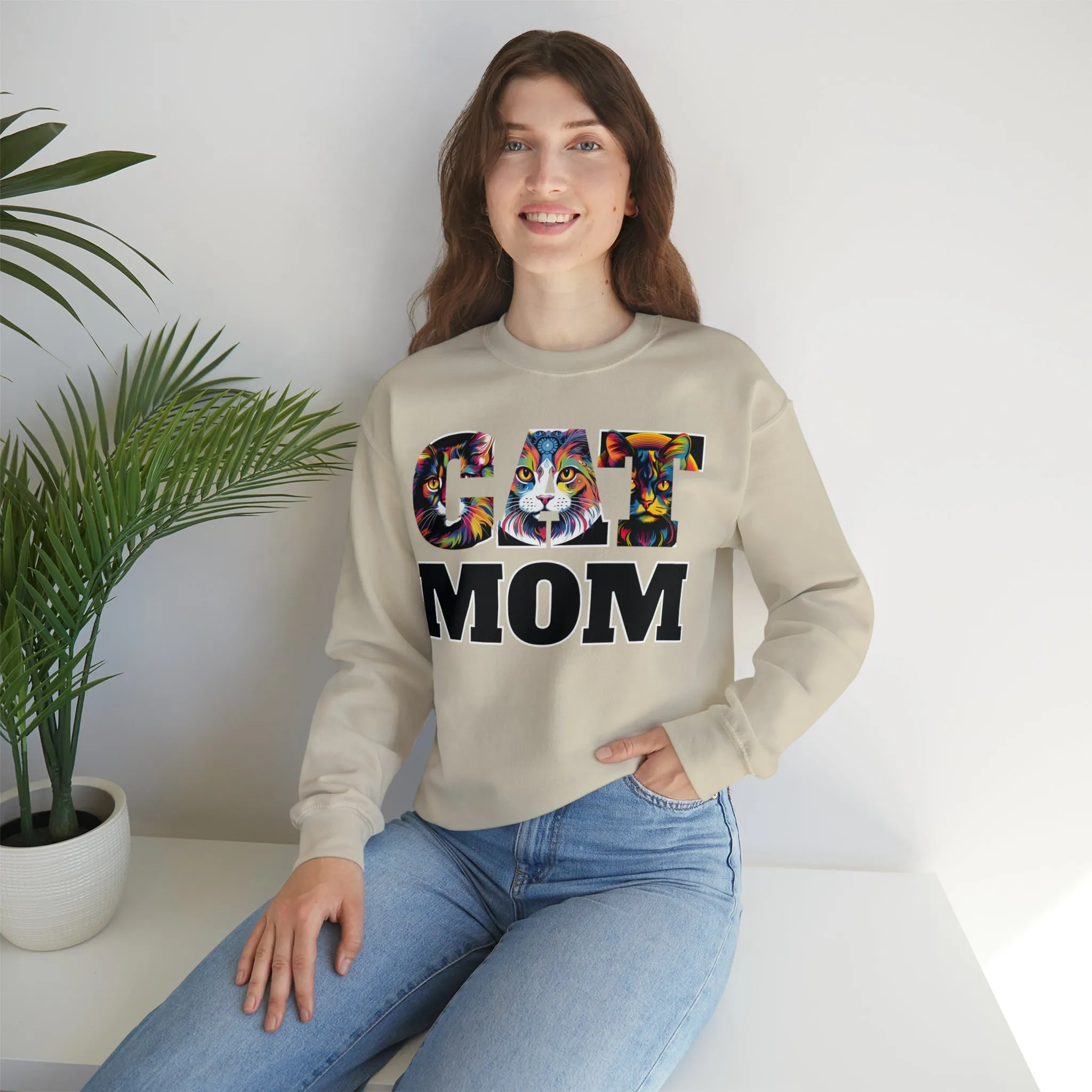 Cat Mom Sweatshirt Cat Sweatshirt Cat Crewneck Sweatshirt Cat Mom Gift Cat Lover Gift Cat Mama Shirt Cat Lover Sweater Animal Lover Gift