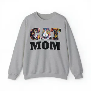 Cat Mom Sweatshirt Cat Sweatshirt Cat Crewneck Sweatshirt Cat Mom Gift Cat Lover Gift Cat Mama Shirt Cat Lover Sweater Animal Lover Gift