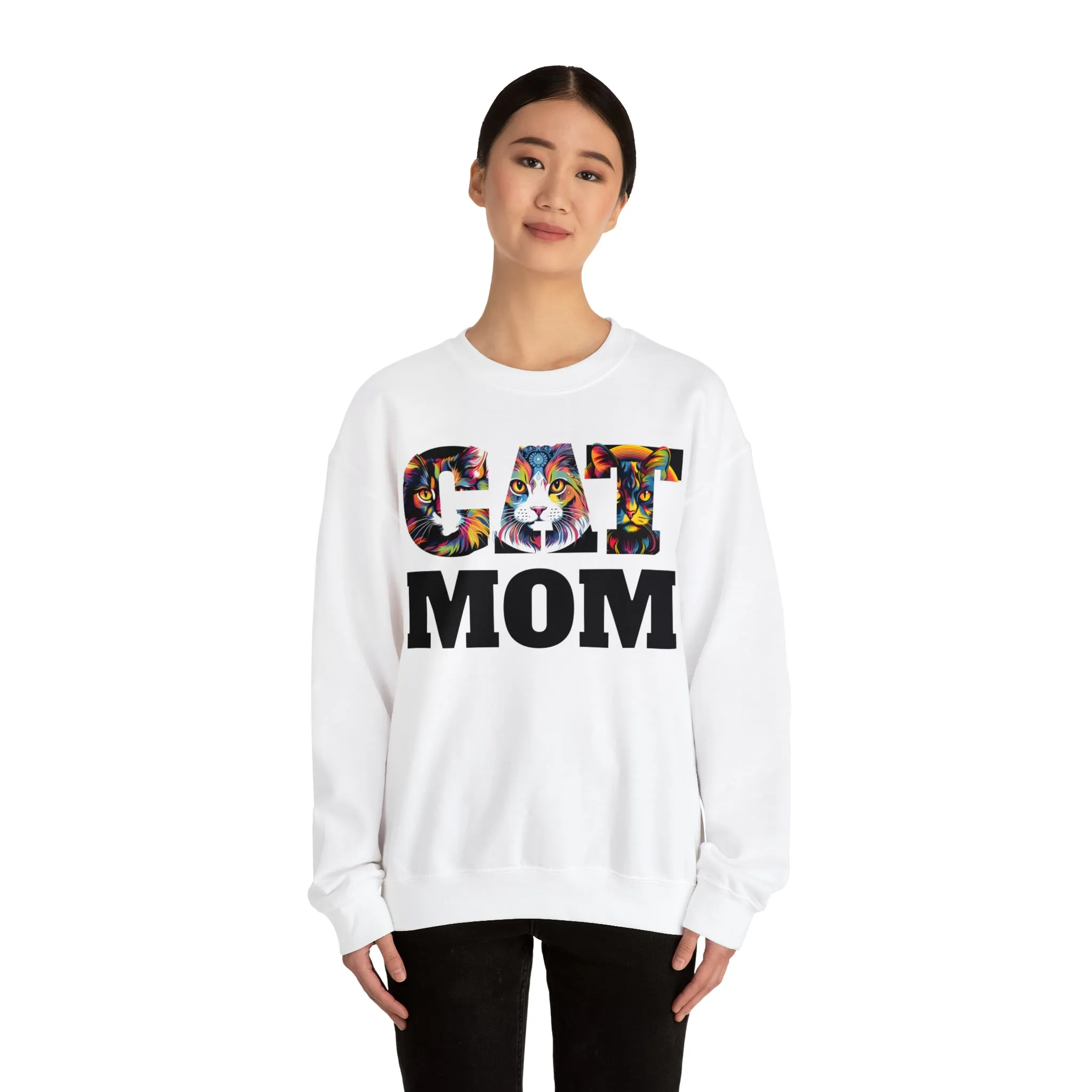 Cat Mom Sweatshirt Cat Sweatshirt Cat Crewneck Sweatshirt Cat Mom Gift Cat Lover Gift Cat Mama Shirt Cat Lover Sweater Animal Lover Gift