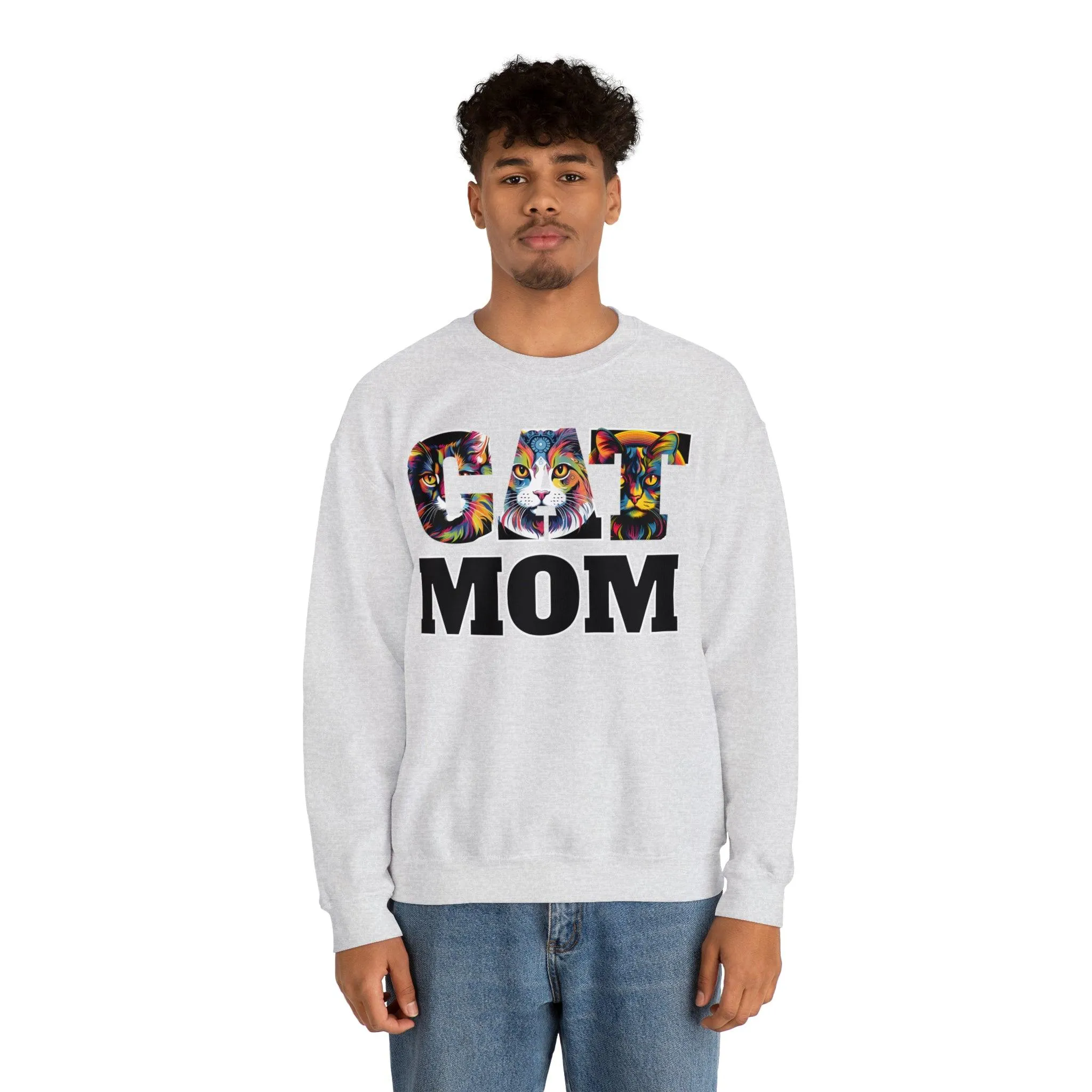 Cat Mom Sweatshirt Cat Sweatshirt Cat Crewneck Sweatshirt Cat Mom Gift Cat Lover Gift Cat Mama Shirt Cat Lover Sweater Animal Lover Gift