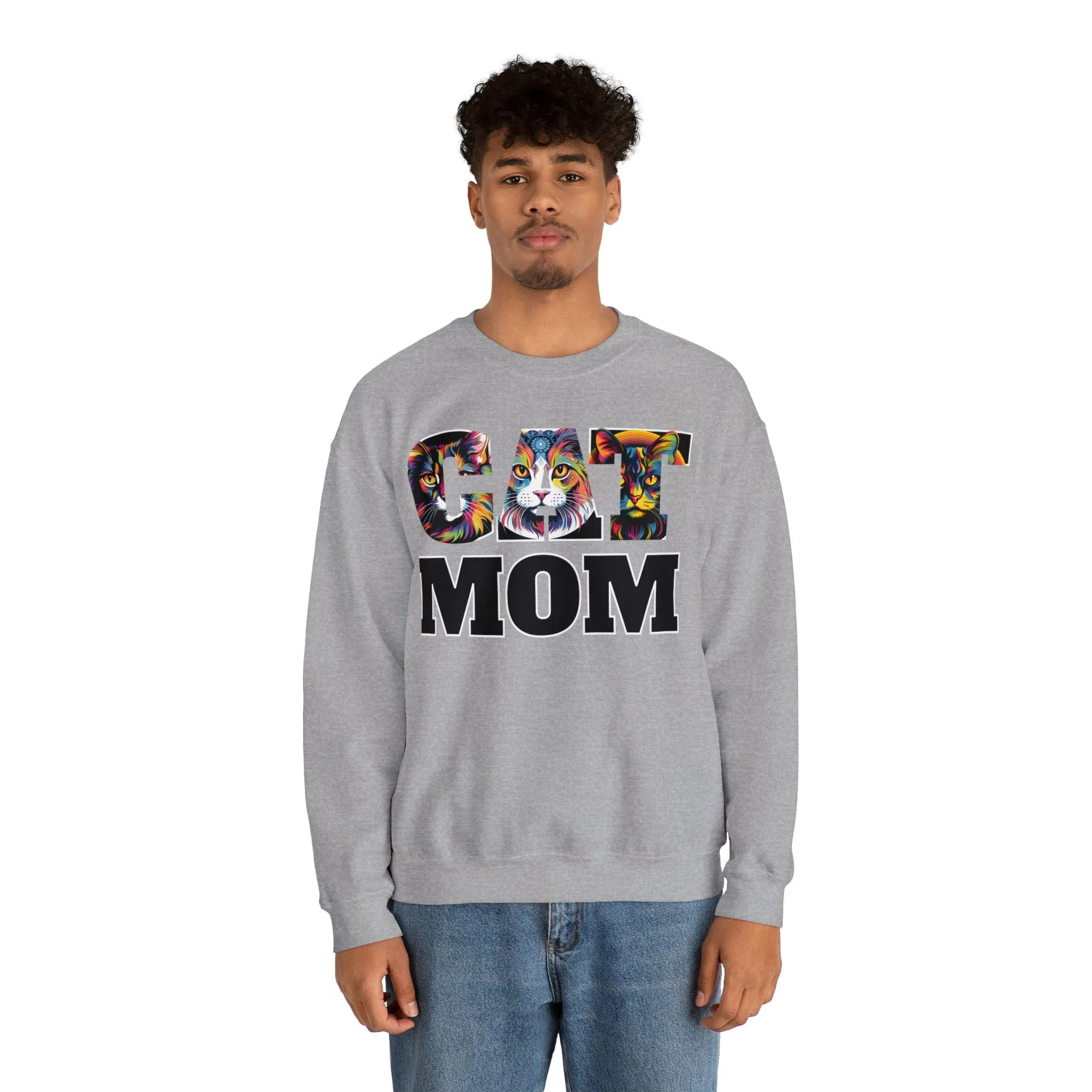 Cat Mom Sweatshirt Cat Sweatshirt Cat Crewneck Sweatshirt Cat Mom Gift Cat Lover Gift Cat Mama Shirt Cat Lover Sweater Animal Lover Gift