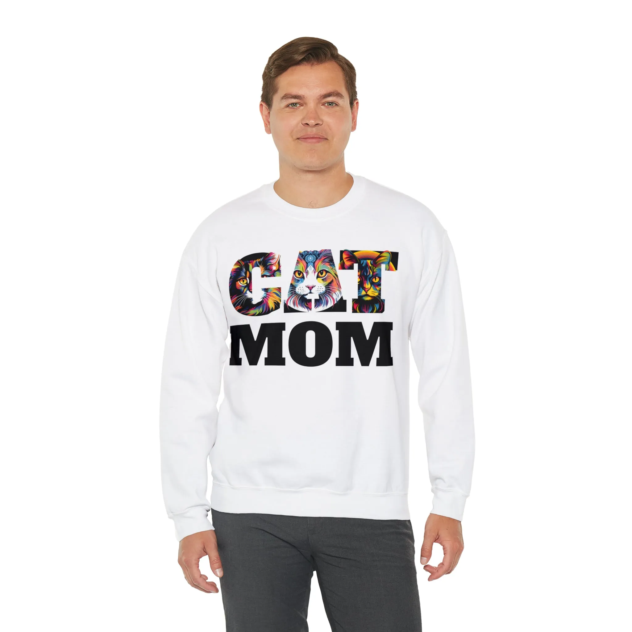 Cat Mom Sweatshirt Cat Sweatshirt Cat Crewneck Sweatshirt Cat Mom Gift Cat Lover Gift Cat Mama Shirt Cat Lover Sweater Animal Lover Gift