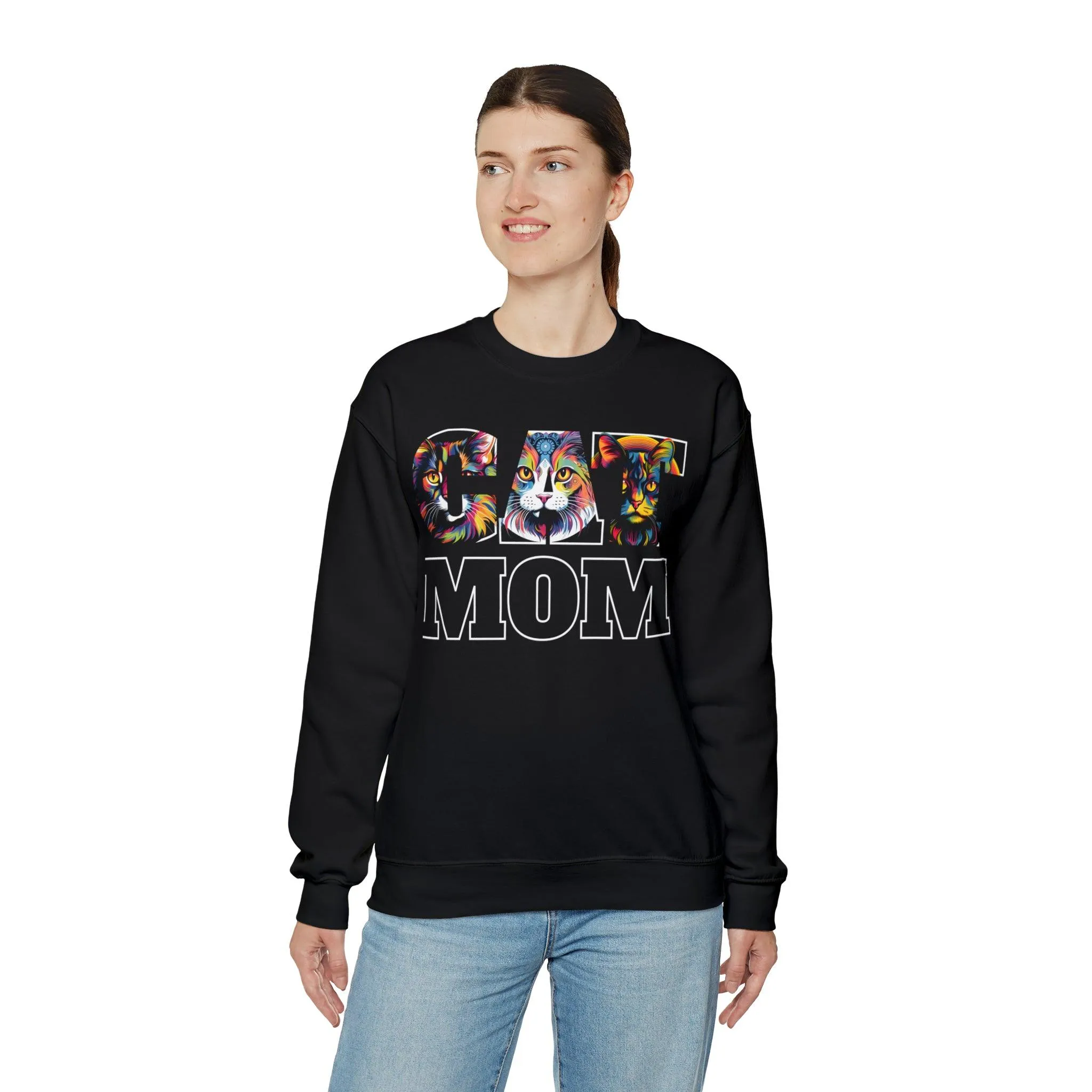 Cat Mom Sweatshirt Cat Sweatshirt Cat Crewneck Sweatshirt Cat Mom Gift Cat Lover Gift Cat Mama Shirt Cat Lover Sweater Animal Lover Gift