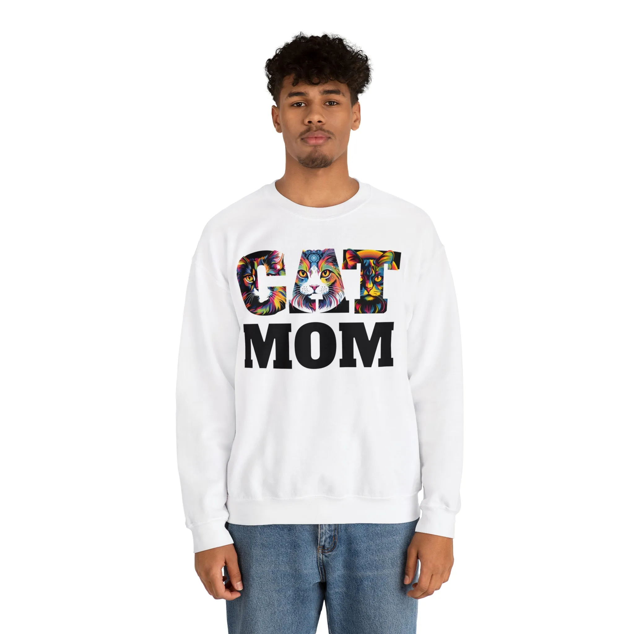 Cat Mom Sweatshirt Cat Sweatshirt Cat Crewneck Sweatshirt Cat Mom Gift Cat Lover Gift Cat Mama Shirt Cat Lover Sweater Animal Lover Gift