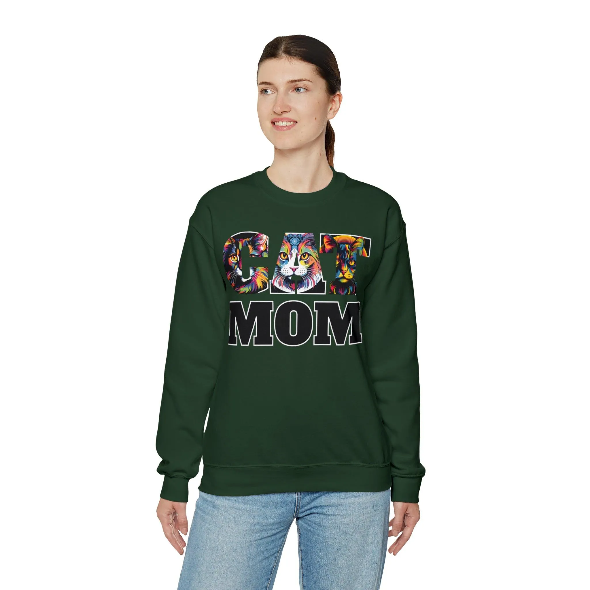 Cat Mom Sweatshirt Cat Sweatshirt Cat Crewneck Sweatshirt Cat Mom Gift Cat Lover Gift Cat Mama Shirt Cat Lover Sweater Animal Lover Gift