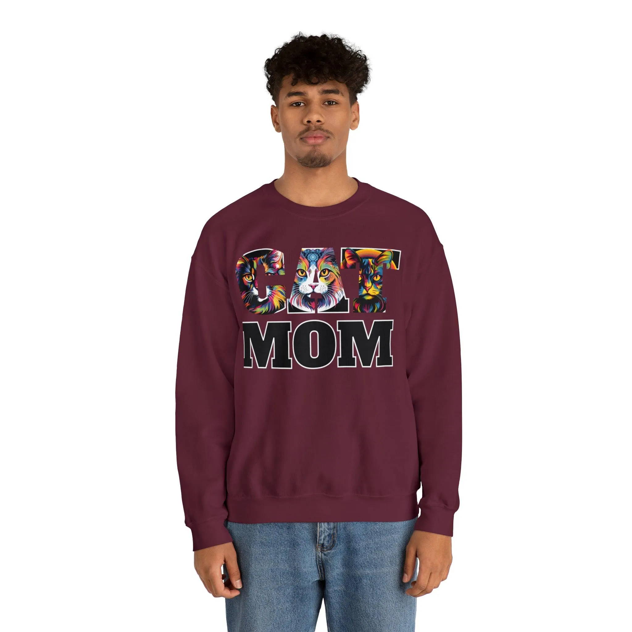 Cat Mom Sweatshirt Cat Sweatshirt Cat Crewneck Sweatshirt Cat Mom Gift Cat Lover Gift Cat Mama Shirt Cat Lover Sweater Animal Lover Gift