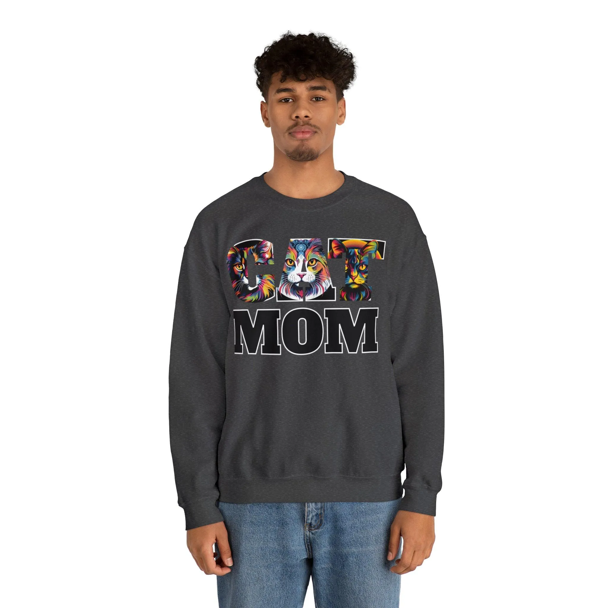 Cat Mom Sweatshirt Cat Sweatshirt Cat Crewneck Sweatshirt Cat Mom Gift Cat Lover Gift Cat Mama Shirt Cat Lover Sweater Animal Lover Gift