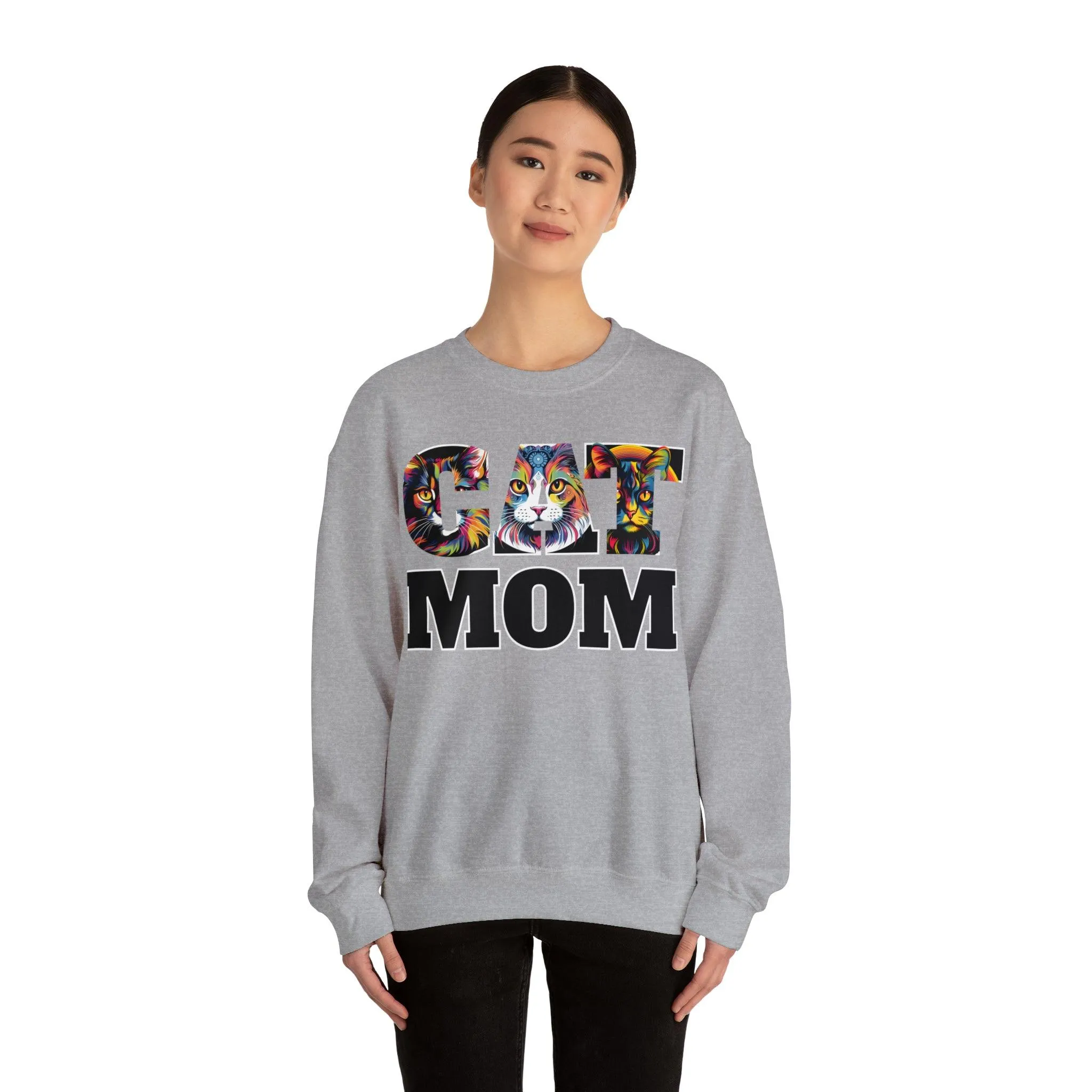 Cat Mom Sweatshirt Cat Sweatshirt Cat Crewneck Sweatshirt Cat Mom Gift Cat Lover Gift Cat Mama Shirt Cat Lover Sweater Animal Lover Gift