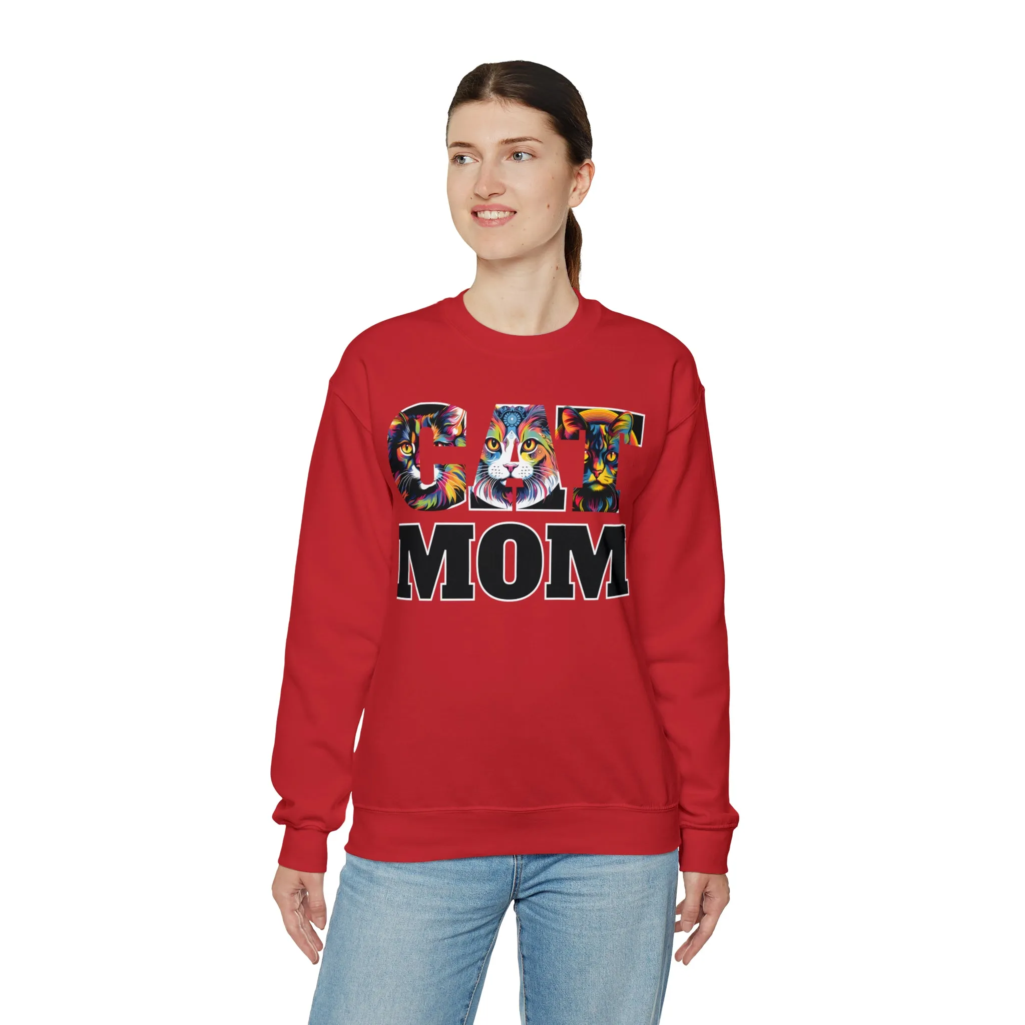 Cat Mom Sweatshirt Cat Sweatshirt Cat Crewneck Sweatshirt Cat Mom Gift Cat Lover Gift Cat Mama Shirt Cat Lover Sweater Animal Lover Gift