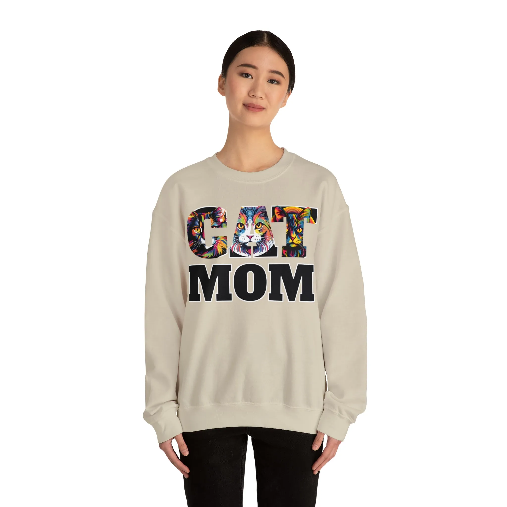 Cat Mom Sweatshirt Cat Sweatshirt Cat Crewneck Sweatshirt Cat Mom Gift Cat Lover Gift Cat Mama Shirt Cat Lover Sweater Animal Lover Gift