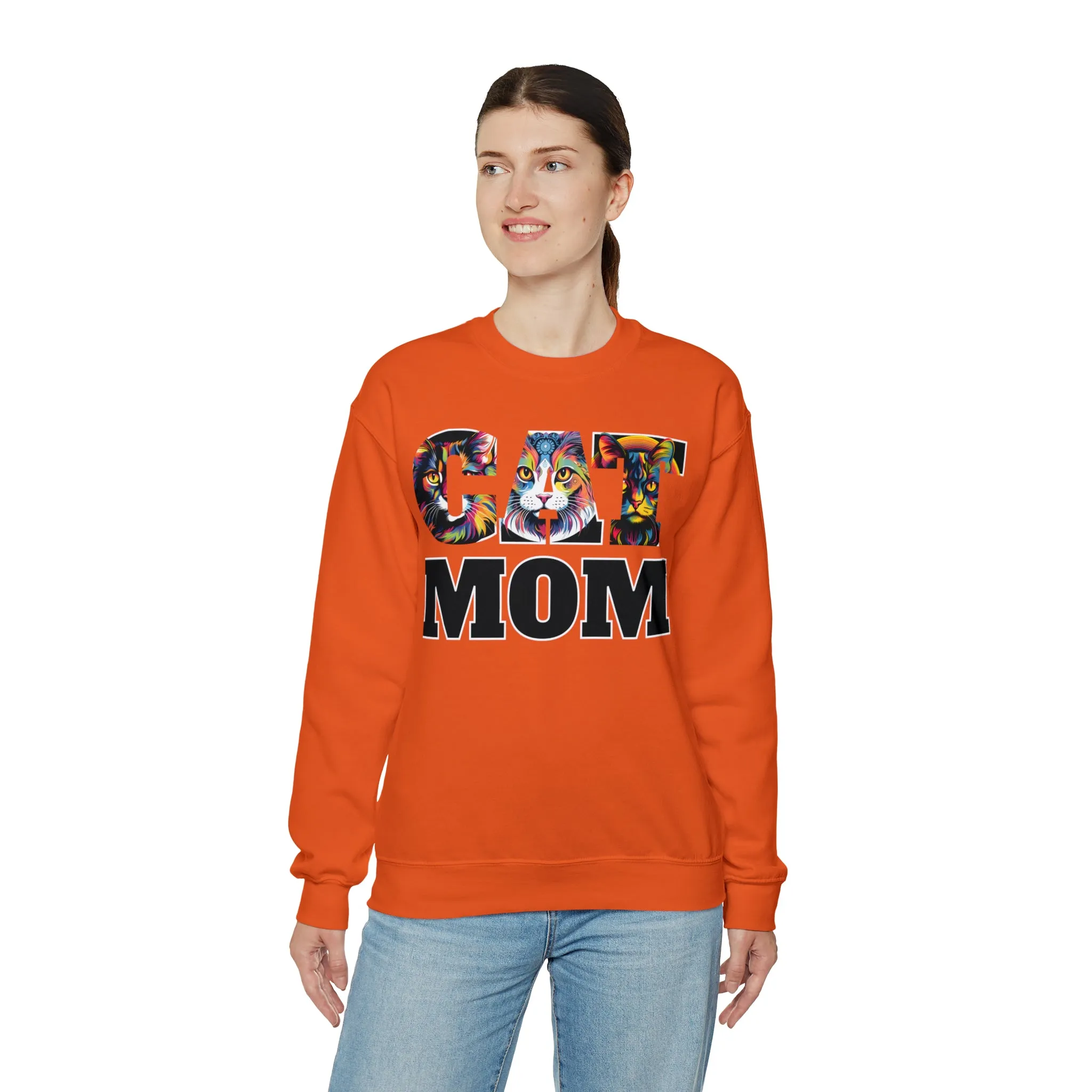 Cat Mom Sweatshirt Cat Sweatshirt Cat Crewneck Sweatshirt Cat Mom Gift Cat Lover Gift Cat Mama Shirt Cat Lover Sweater Animal Lover Gift