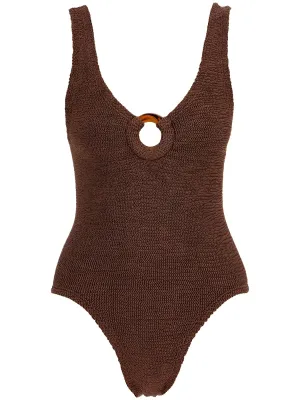 Celine Metallic One-Piece Swimwear