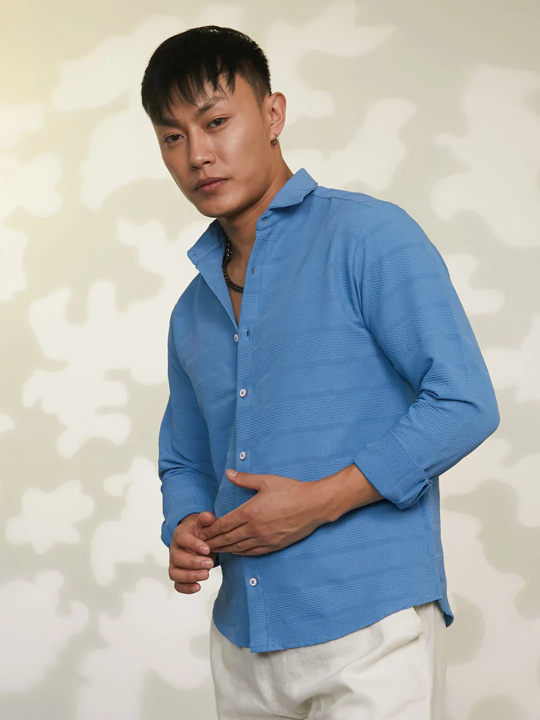 Chevron-Textured Shirt