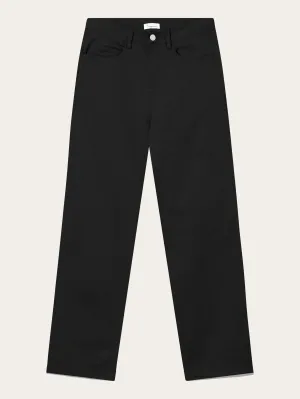 CHLOE barrel high-rise twill 5-pocket pants - Black Jet