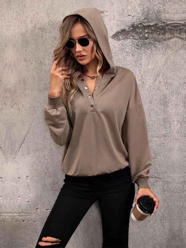 Cozy Elegance: Women's Solid Knit Hoodie for Everyday Style