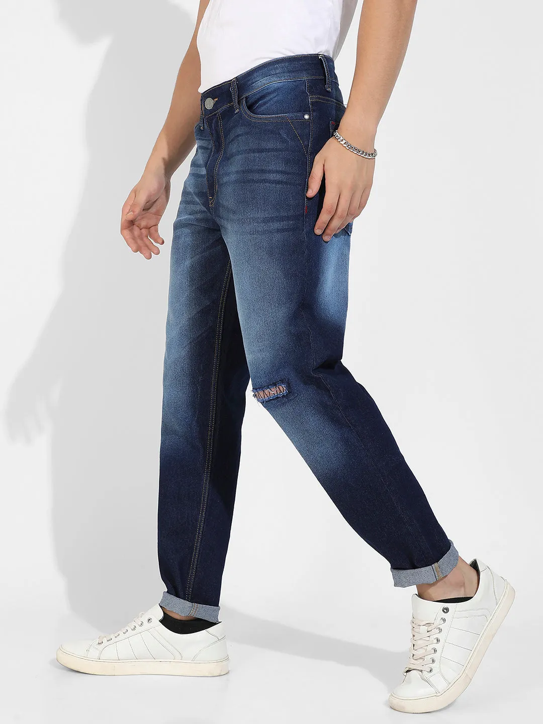 Distressed Knee Denim Jeans