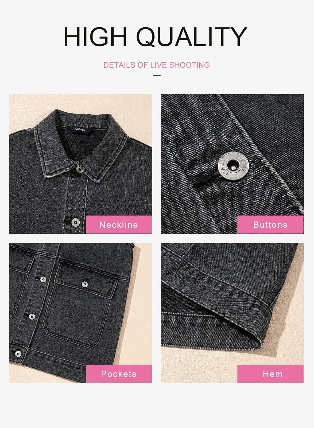 Dokotoo Womens Fashion 2025 Casual Denim Vest Oversized Mid Long Jean Vest Sleeveless Jean Jacket Shacket with Pockets