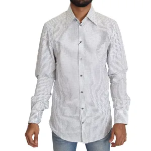 Dolce & Gabbana Elegant Slim Fit Polka Dot Dress Shirt