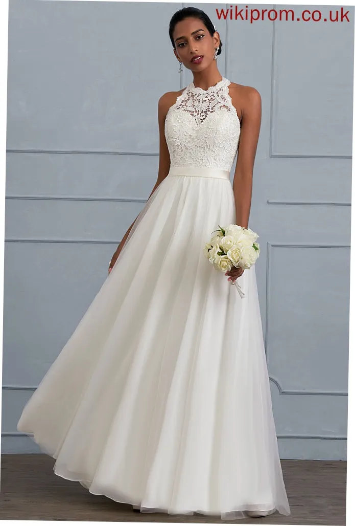 Dress Floor-Length Tulle Wedding Dresses Wedding A-Line Zaria Lace Charmeuse