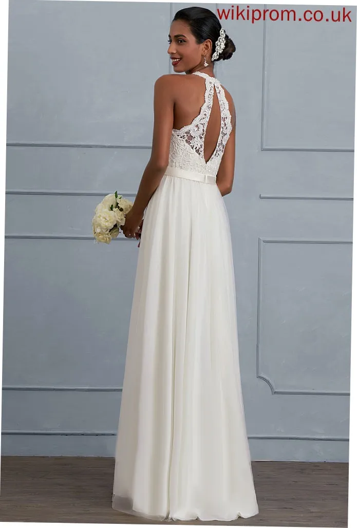 Dress Floor-Length Tulle Wedding Dresses Wedding A-Line Zaria Lace Charmeuse