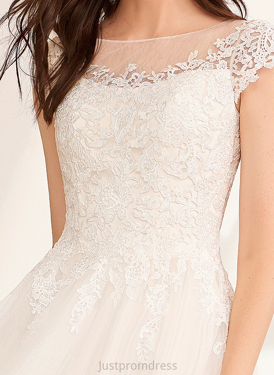 Dress Illusion Lace Tulle Pru Wedding Dresses Ball-Gown/Princess Floor-Length Wedding