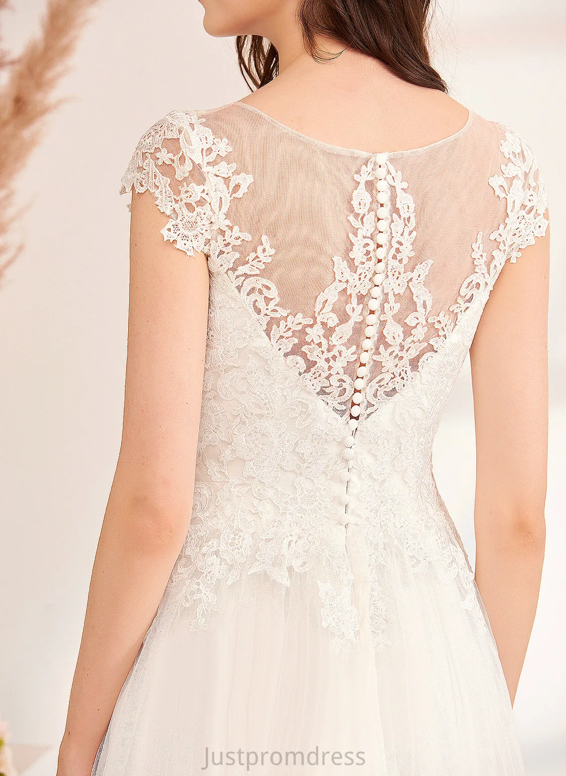 Dress Illusion Lace Tulle Pru Wedding Dresses Ball-Gown/Princess Floor-Length Wedding
