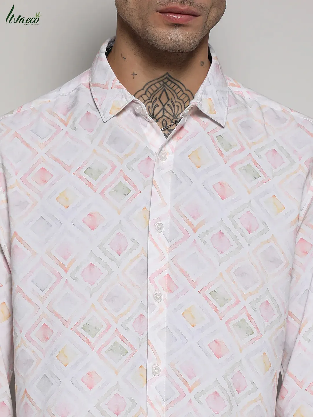 Ecoliva Geometric Strokes Shirt