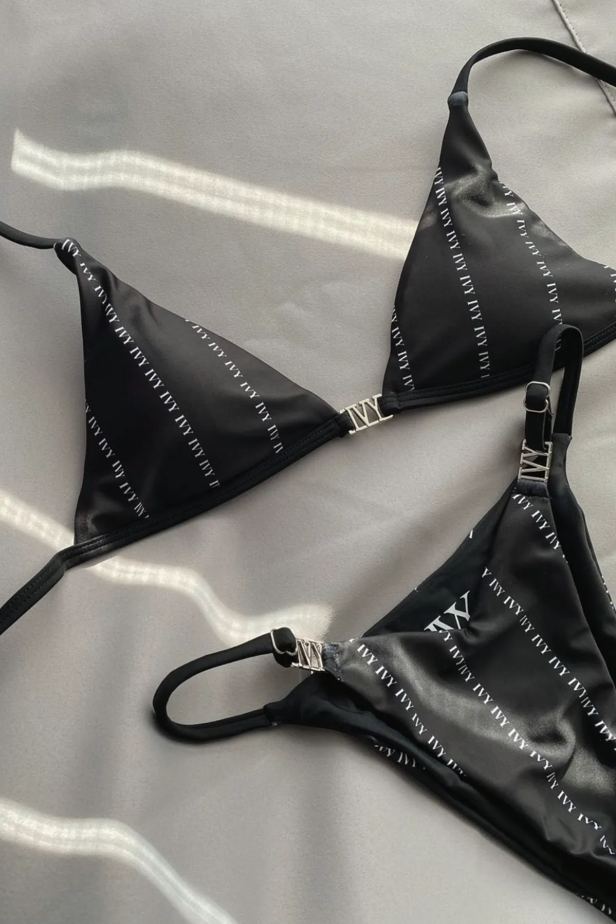 Elyse in Satin Black Bottoms