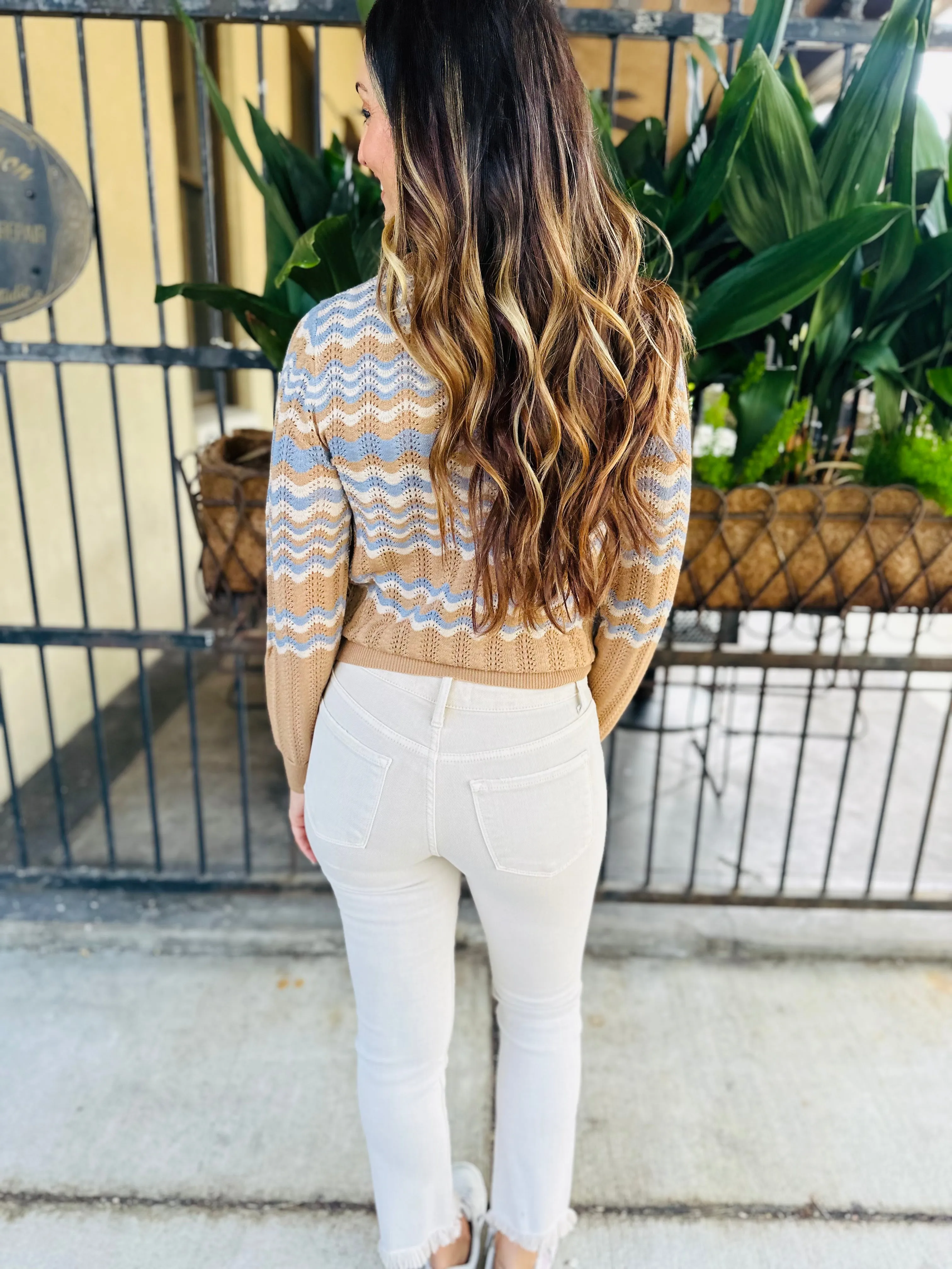 Eydie Sweater Top- Camel
