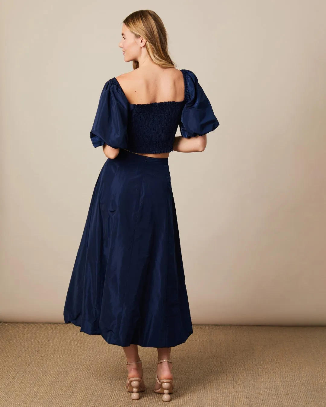 Fee G Florence Short Sleeve Taffeta Top