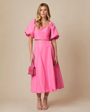 Fee G Florence Short Sleeve Taffeta Top