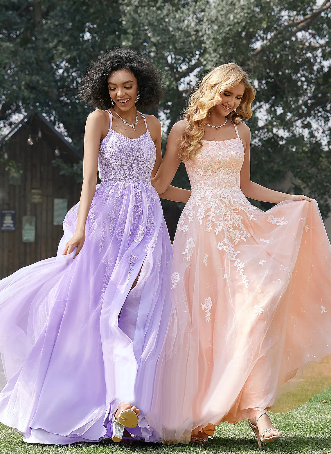 Floor-Length Ball-Gown/Princess Tulle Sequins Ryan With Square Prom Dresses