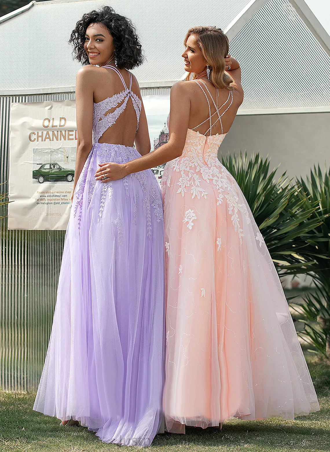 Floor-Length Ball-Gown/Princess Tulle Sequins Ryan With Square Prom Dresses