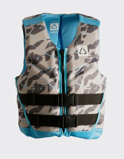 Follow Youth Pop CGA Life Vest | Gray/Blue | Sale