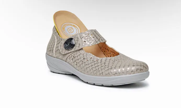 G Comfort: Gold Velcro Shoe