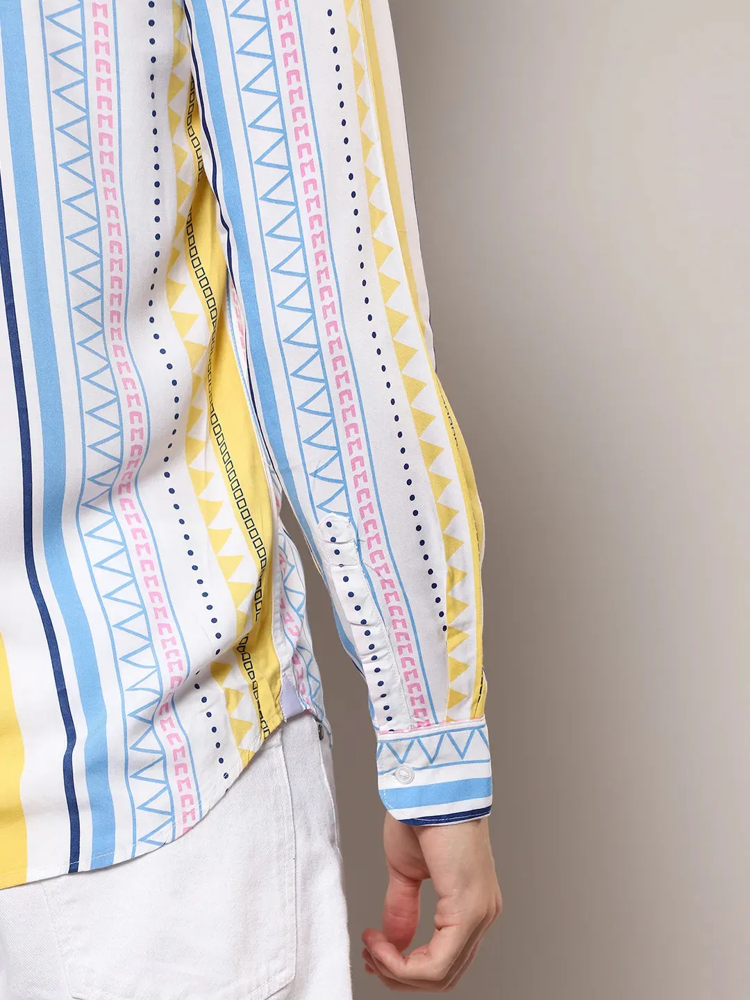 Geometric Striped Shirt