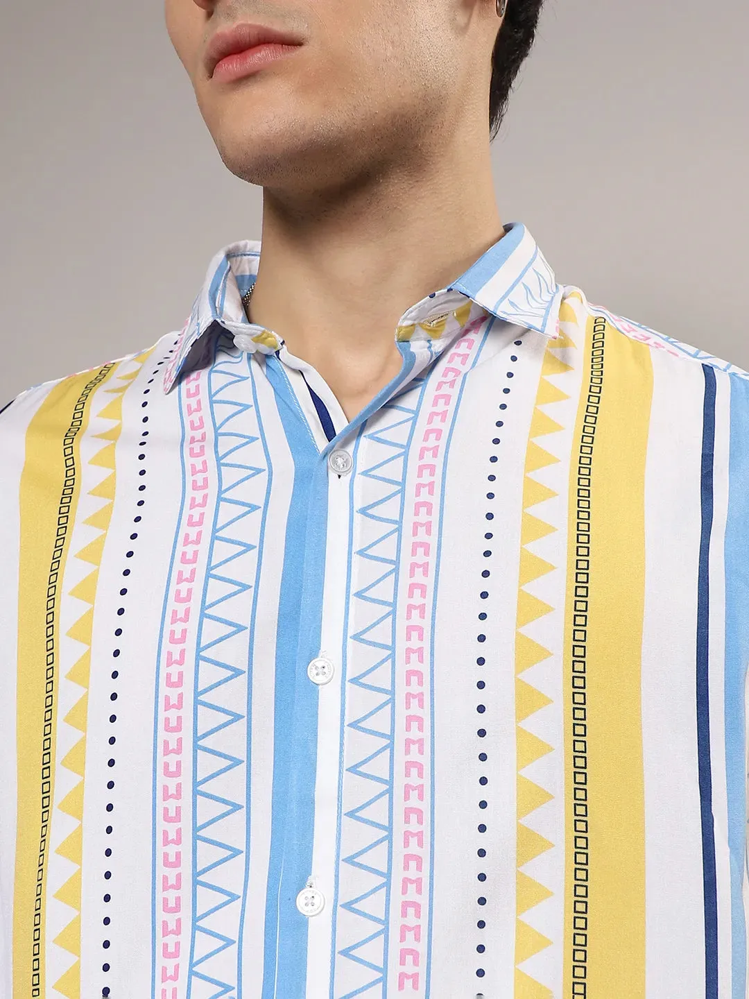 Geometric Striped Shirt